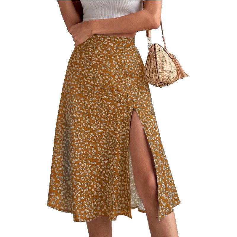 Floral Skirt Package Hip Mid-rise