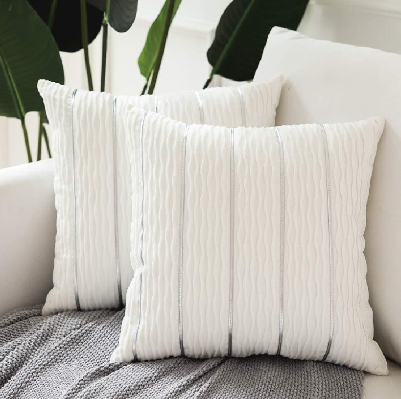Simple Luxury Striped Velvet Pillow Cover Pillow Cushion Cover Pillow Case