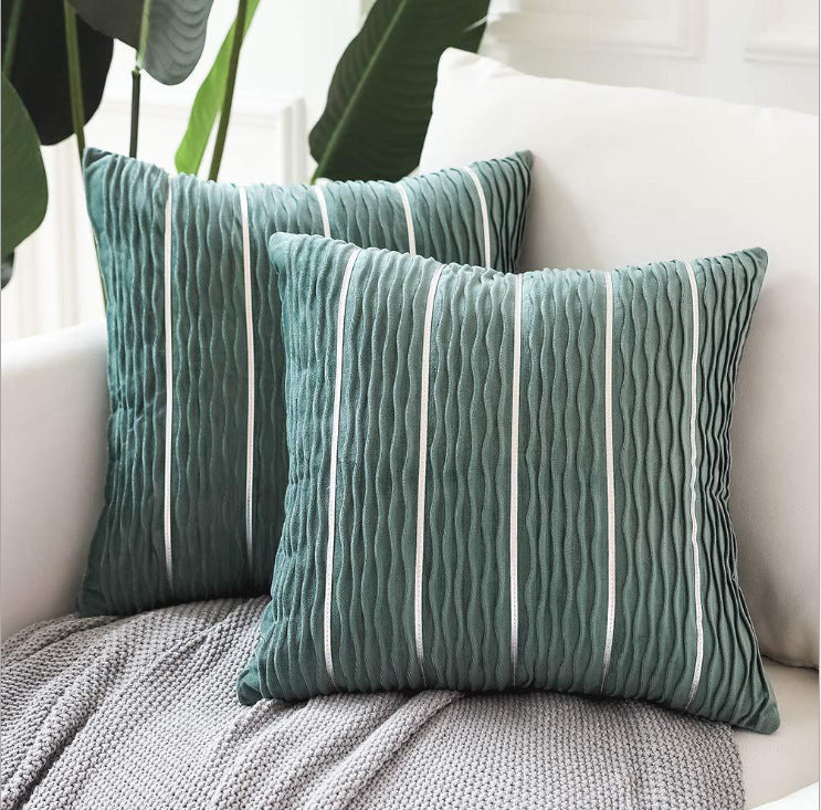 Simple Luxury Striped Velvet Pillow Cover Pillow Cushion Cover Pillow Case