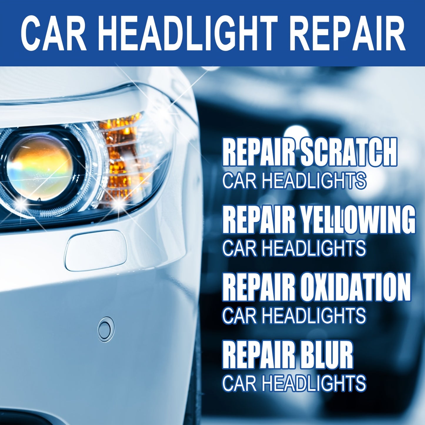 8.5oz Car Headlight Restoration Fluid Automotive Headlight Oxidation Yellowing Scratches Blurring Enhancement Crystal Plating Coating Refurbishment Agent