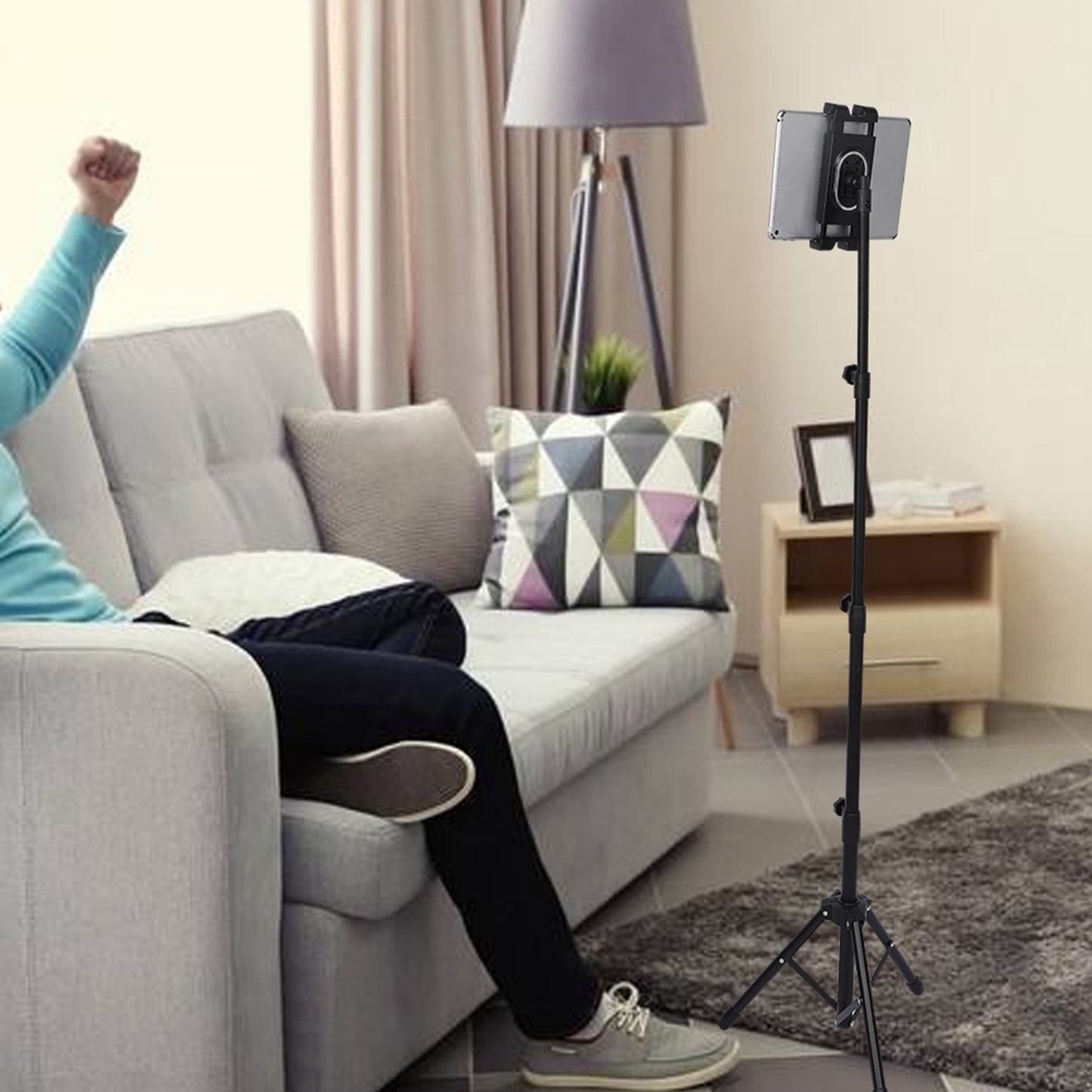 Universal Tripod phone and Tablet Floor Stand Adjustable Holder for Air Pro/for Galaxy Tab (AU)