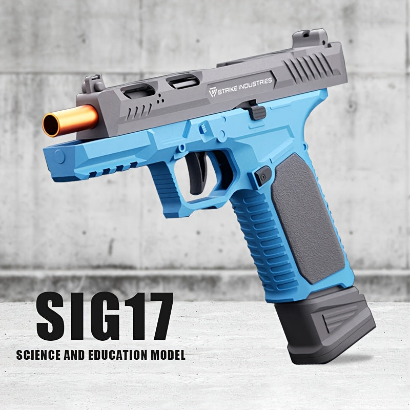 Sig17 Upgraded Soft Bullet Gun Pistol - Continuous Hair, Single Shell Throwing, Toy Foam Shockwave for Outdoor Sports Shooting Games