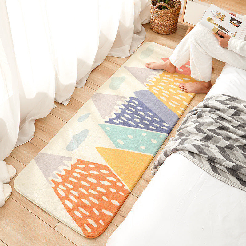 Home Decoration Rainbow Printed Kids Room Rugs Entrance Doormat