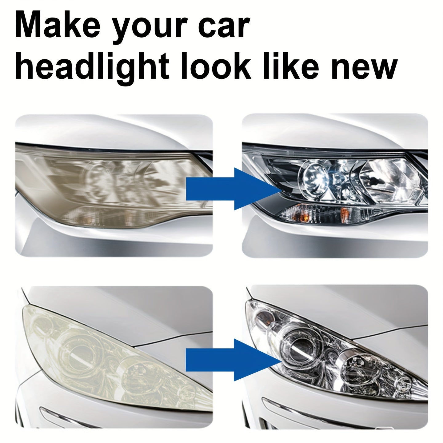 8.5oz Car Headlight Restoration Fluid Automotive Headlight Oxidation Yellowing Scratches Blurring Enhancement Crystal Plating Coating Refurbishment Agent