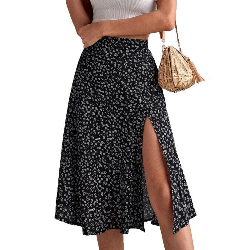 Floral Skirt Package Hip Mid-rise