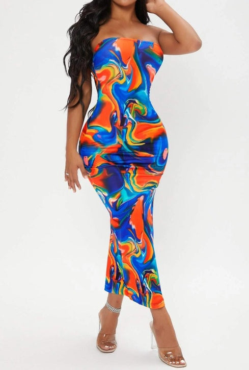 Ladies' Strapless Slim Fit Dress