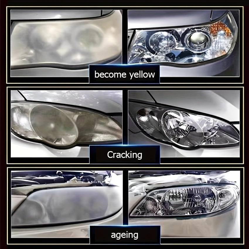 8.5oz Car Headlight Restoration Fluid Automotive Headlight Oxidation Yellowing Scratches Blurring Enhancement Crystal Plating Coating Refurbishment Agent