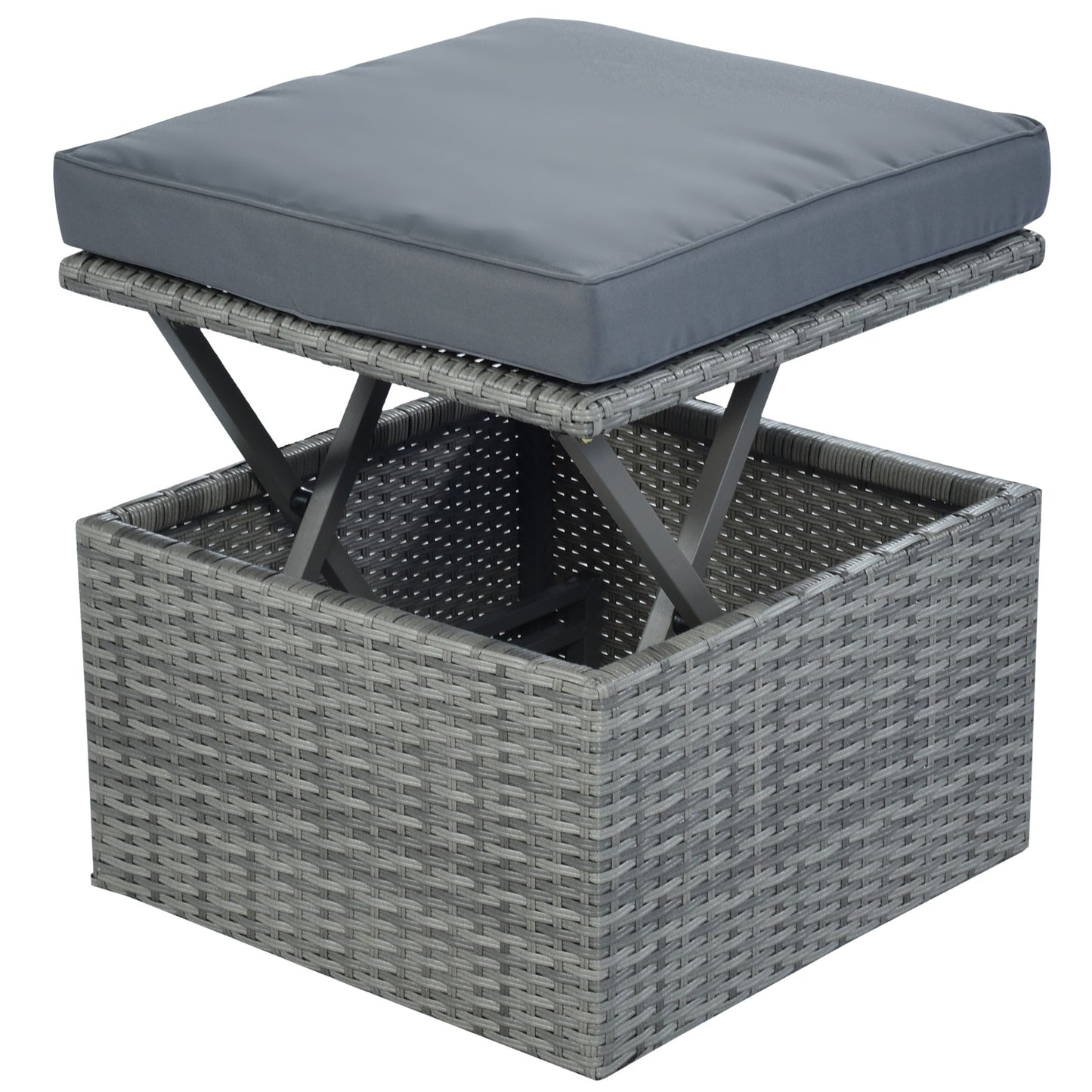 Patio Furniture Set Daybed Sunbed With Canopy Wicker Conversation Set