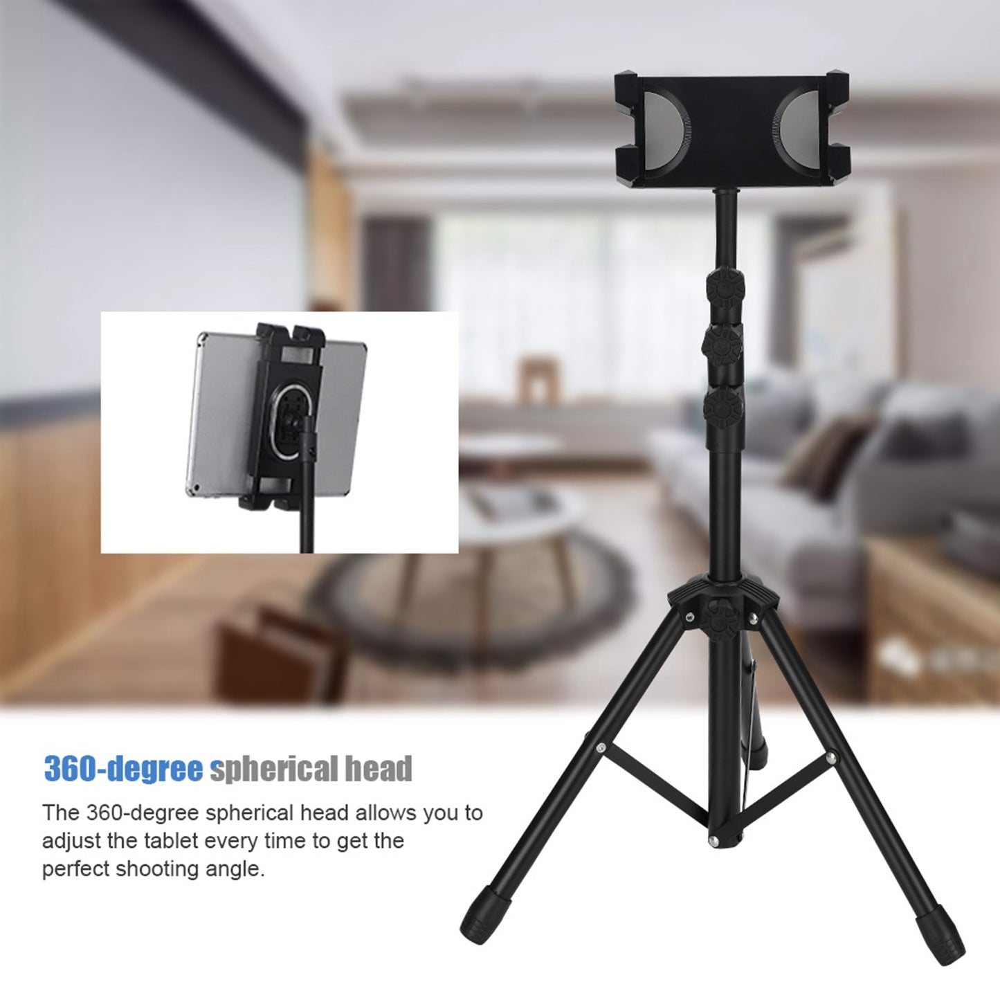 Universal Tripod phone and Tablet Floor Stand Adjustable Holder for Air Pro/for Galaxy Tab (AU)