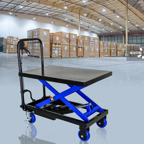 Hydraulic Lift Trolley, 500 LBS Capacity For Material Handling And Transportation