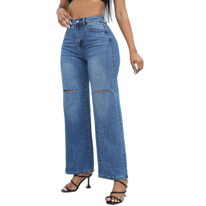 Elegant Ripped Jeans Women