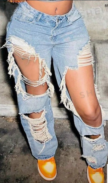 Street Vintage Ripped Pants