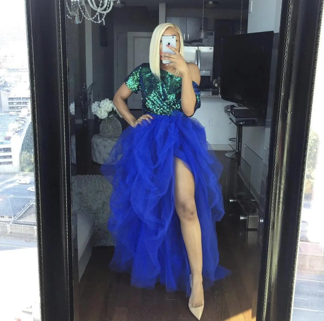 Women Tutu Long Skirt Front Split Layered Tulle Maxi Puffy Skirts Floor Length Wedding Night Out Party Club Clothes
