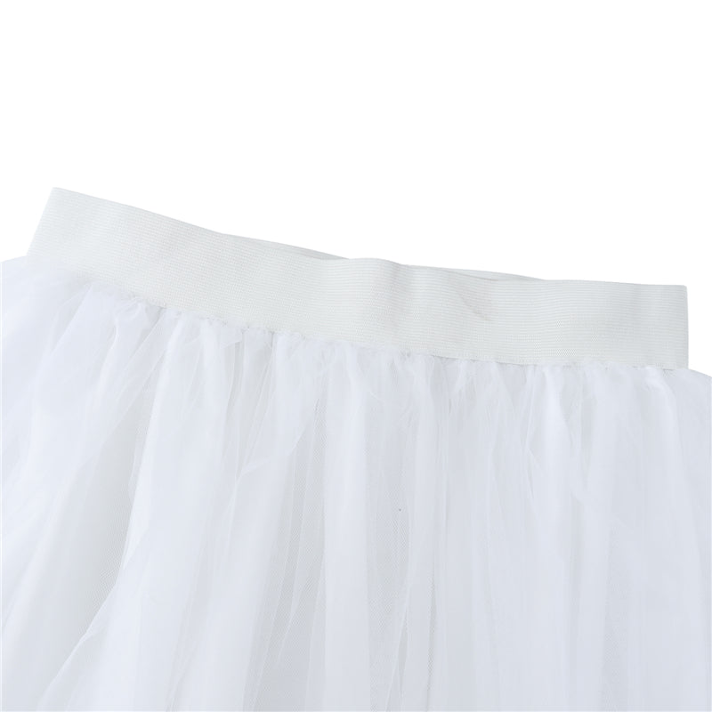 Women Tutu Long Skirt Front Split Layered Tulle Maxi Puffy Skirts Floor Length Wedding Night Out Party Club Clothes