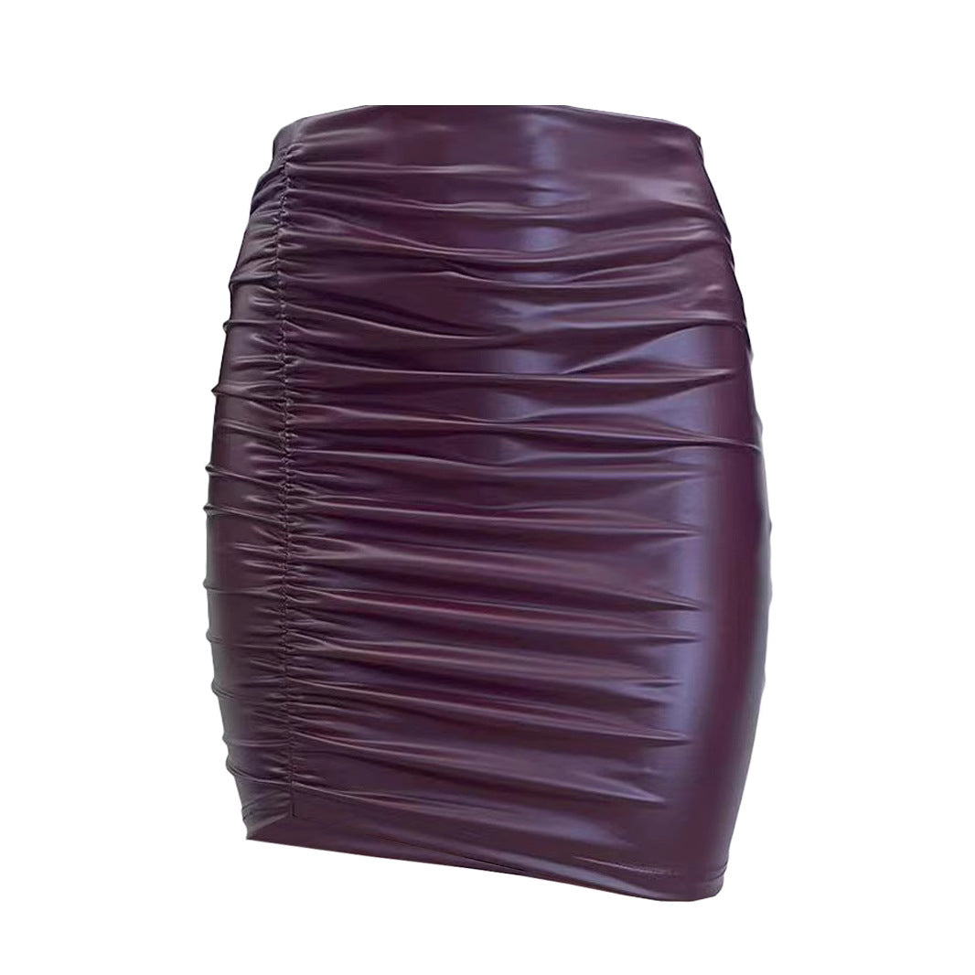 Hip Tight Leather Skirt