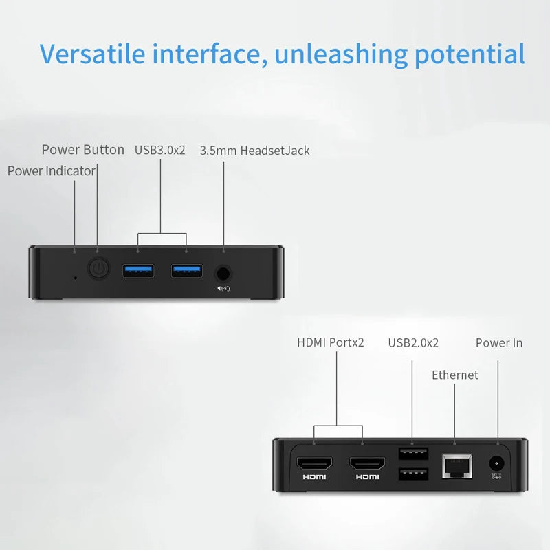 Mini PC B1 Mini Windows11Pro 8GB RAM 128GB ROM N4000 Micro Desktop Computer