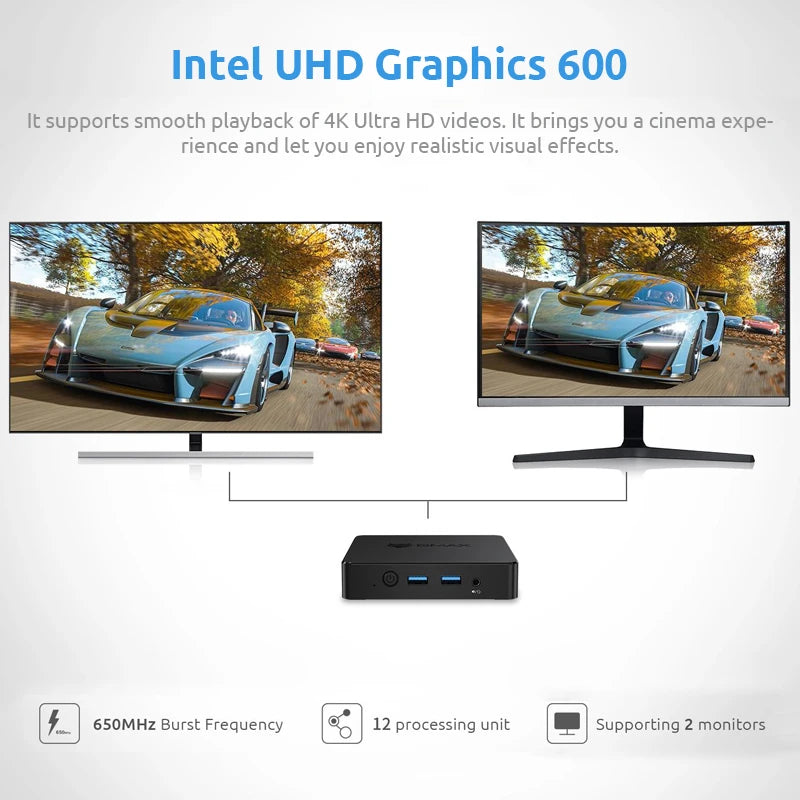 Mini PC B1 Mini Windows11Pro 8GB RAM 128GB ROM N4000 Micro Desktop Computer