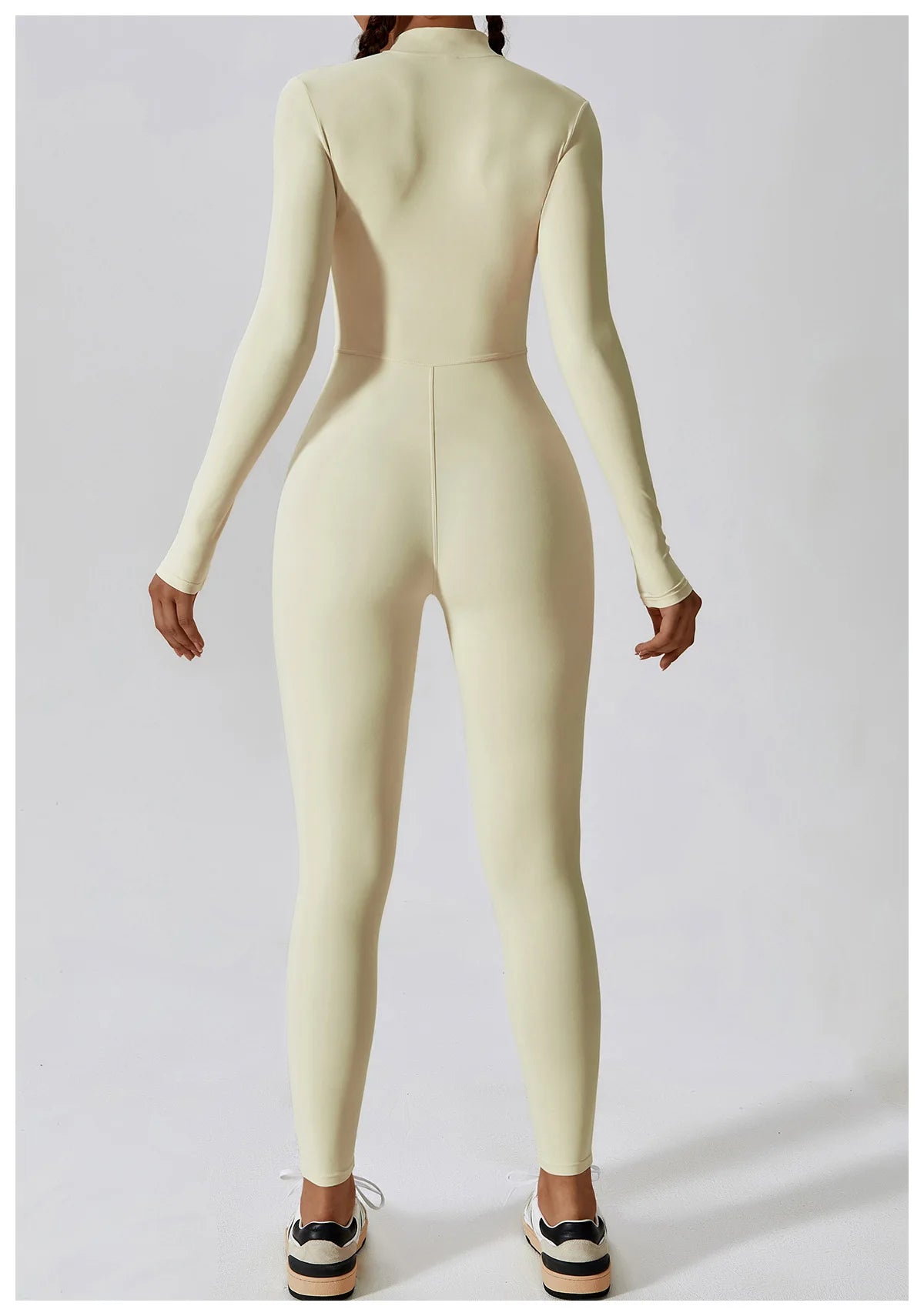 Yoga Set Sexy Long Sleeved Jumpsuit Suit Zipper Sexy Gym Exclusive Push Up Sit Ups Workout Clothes Fitness Bodysuit Sportswear