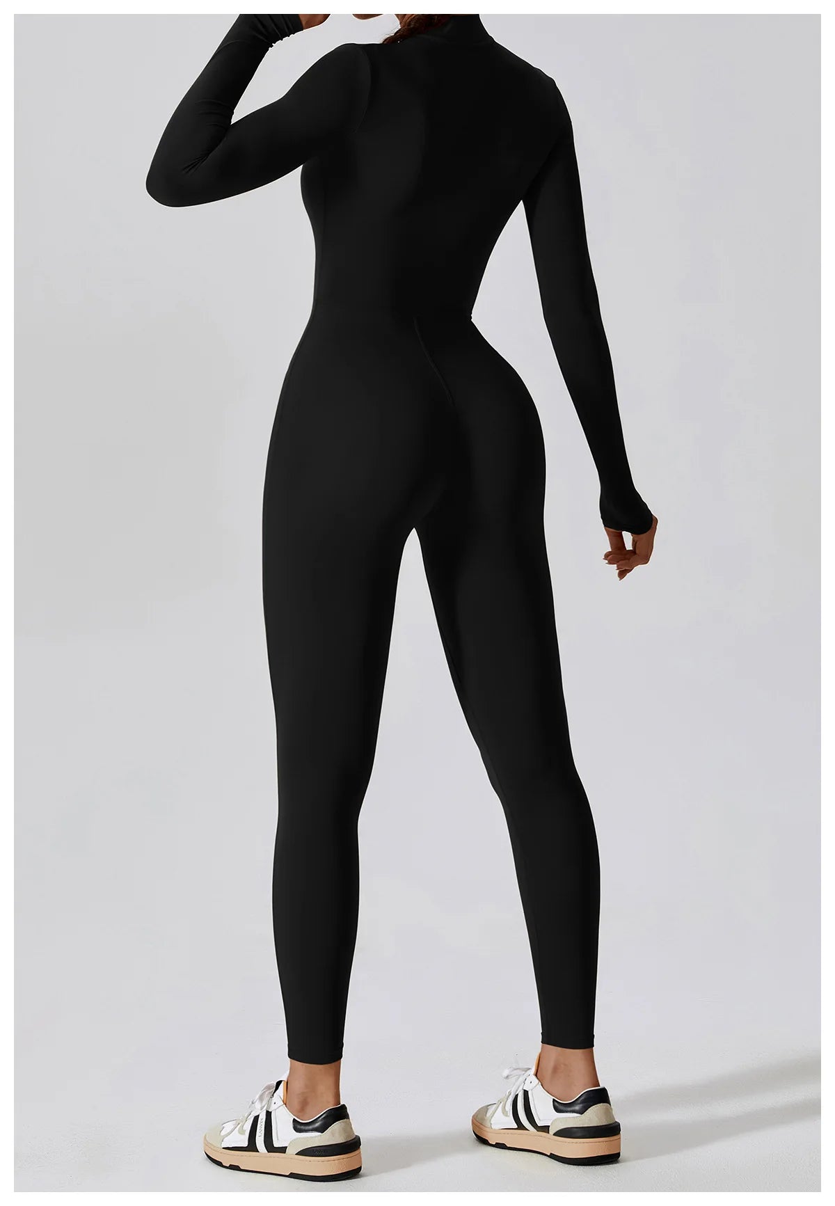 Yoga Set Sexy Long Sleeved Jumpsuit Suit Zipper Sexy Gym Exclusive Push Up Sit Ups Workout Clothes Fitness Bodysuit Sportswear