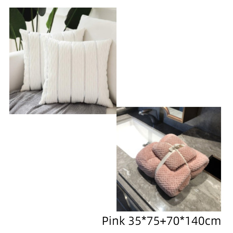 Simple Luxury Striped Velvet Pillow Cover Pillow Cushion Cover Pillow Case