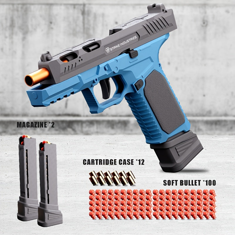 Sig17 Upgraded Soft Bullet Gun Pistol - Continuous Hair, Single Shell Throwing, Toy Foam Shockwave for Outdoor Sports Shooting Games