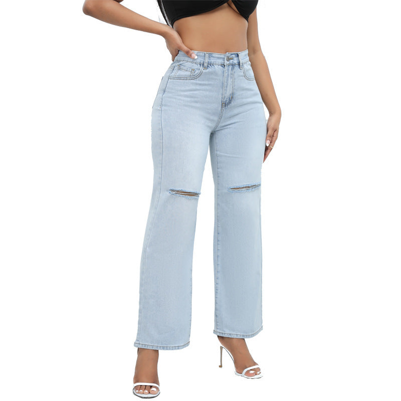 Elegant Ripped Jeans Women