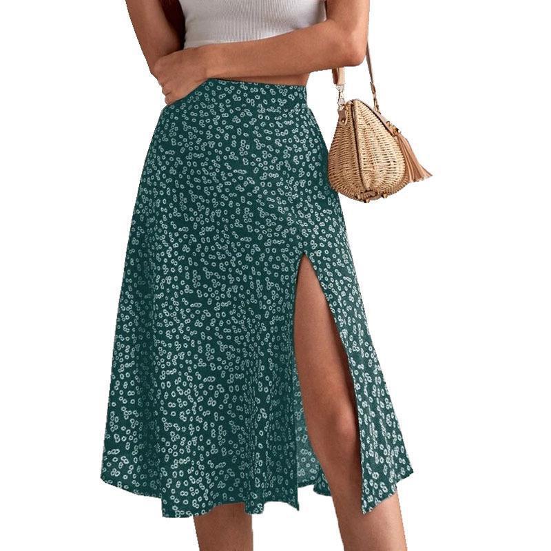 Floral Skirt Package Hip Mid-rise