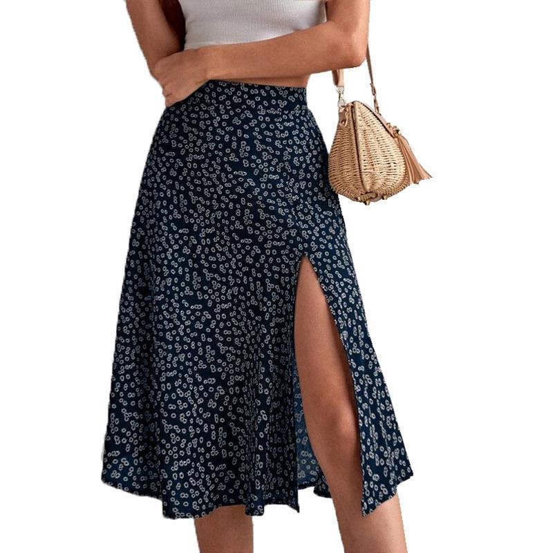 Floral Skirt Package Hip Mid-rise