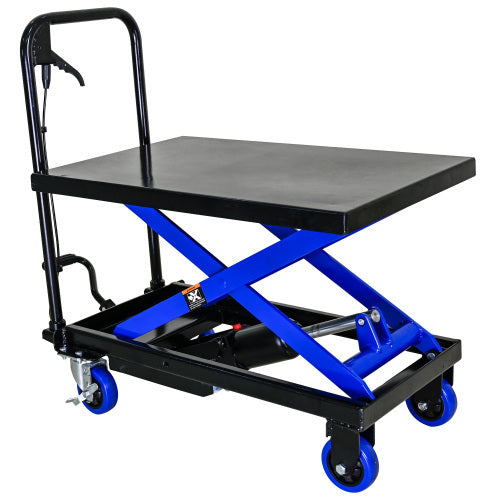Hydraulic Lift Trolley, 500 LBS Capacity For Material Handling And Transportation