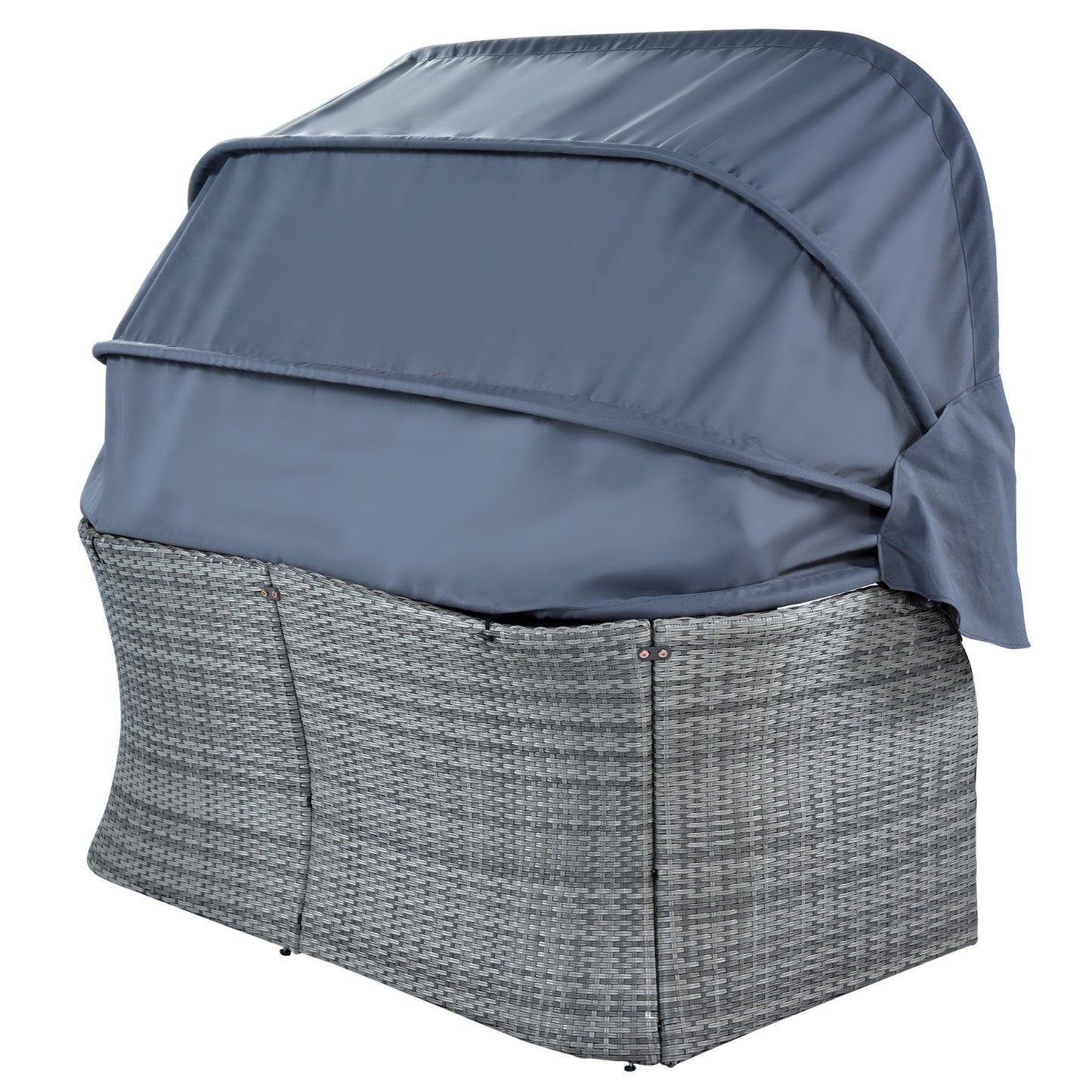 Patio Furniture Set Daybed Sunbed With Canopy Wicker Conversation Set