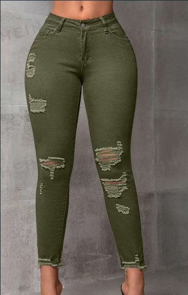 Women's Nine-Point Denim Jeans