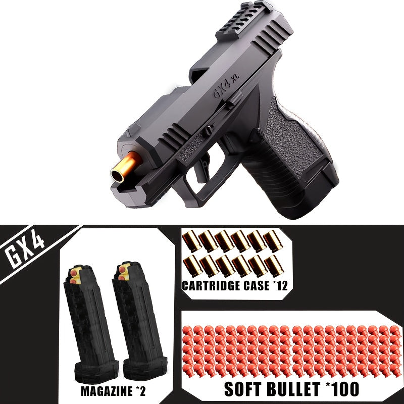 Sig17 Upgraded Soft Bullet Gun Pistol - Continuous Hair, Single Shell Throwing, Toy Foam Shockwave for Outdoor Sports Shooting Games