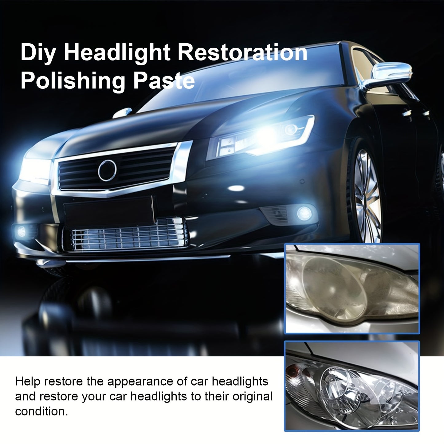 8.5oz Car Headlight Restoration Fluid Automotive Headlight Oxidation Yellowing Scratches Blurring Enhancement Crystal Plating Coating Refurbishment Agent